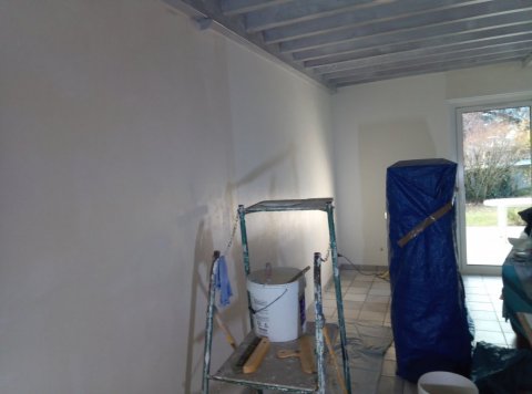 Rénovation d'un plafond à la française à Montbrison